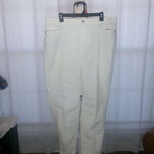 J.JILL Corduroy Straight Leg Cream Pants XL